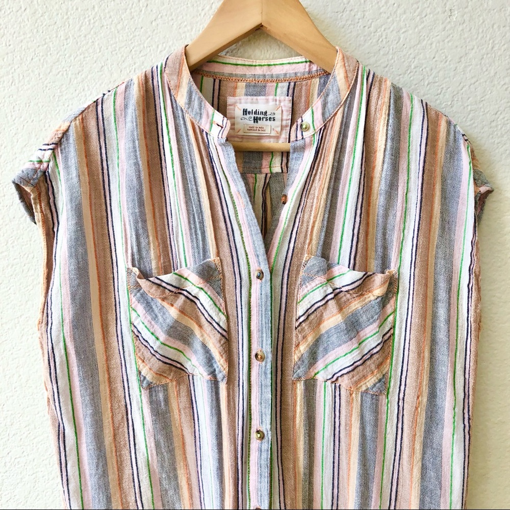 Anthropologie Holding Horses 100% Cotton Merida Tunic Size Small - Picture 4 of 10